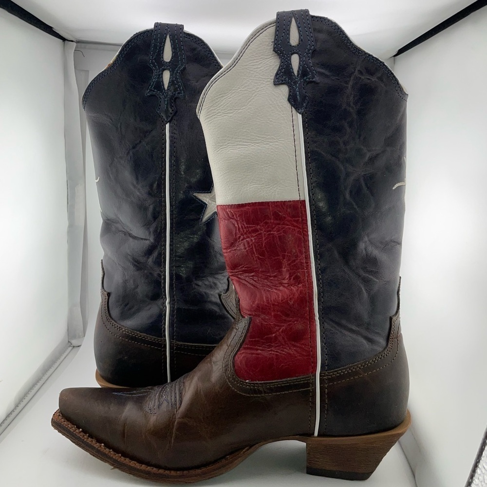 Twisted X  WSO0012 Red White & Blue Leather  Cowboy Western Boots Women's 9.5B‌‍